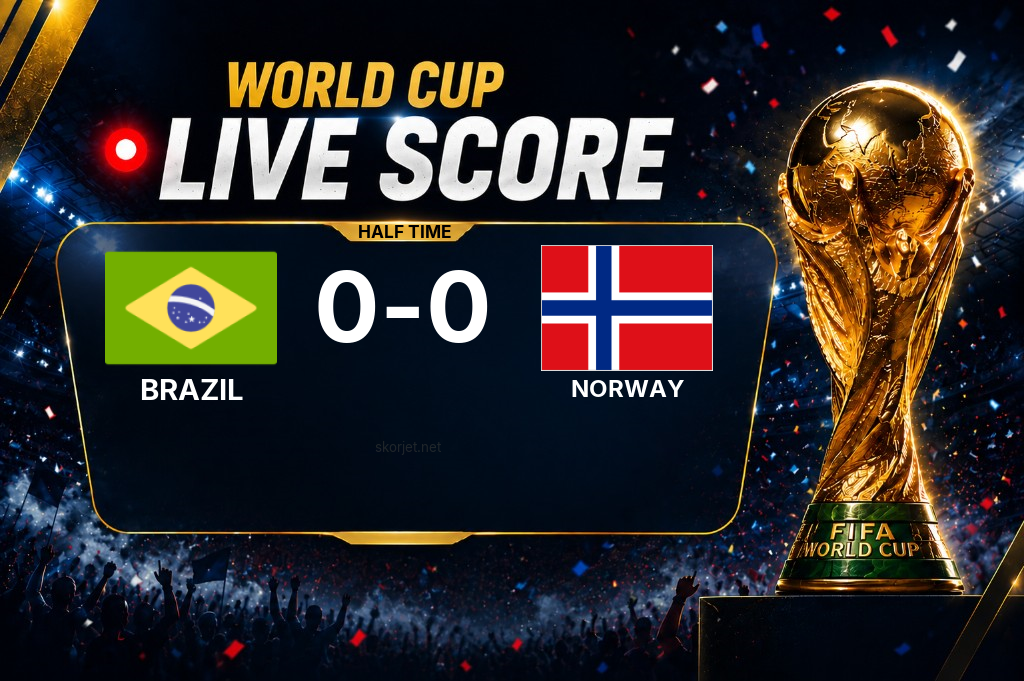 Brazil - Norway half-time score: 0-0