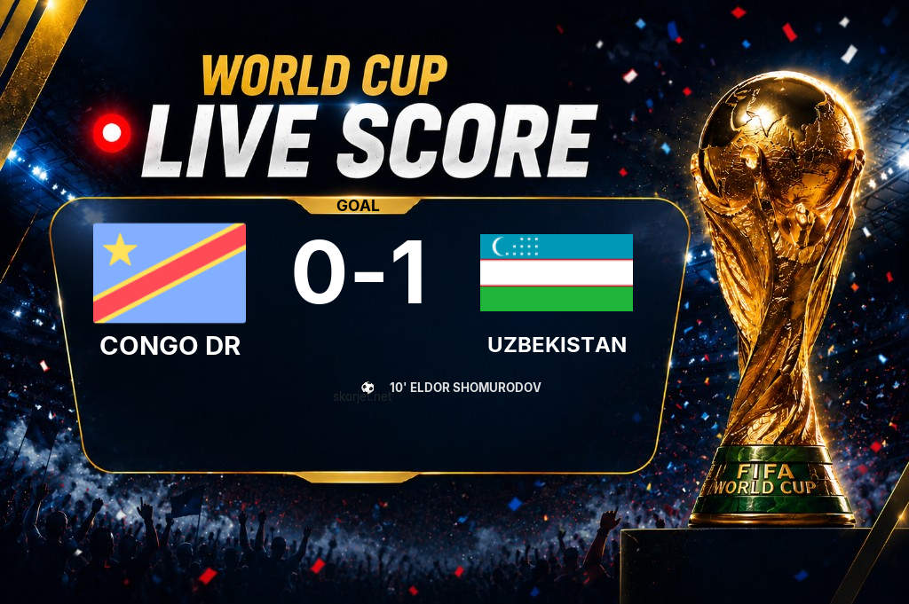 GOAL | Congo DR 0-1 Uzbekistan — Eldor Shomurodov (10')