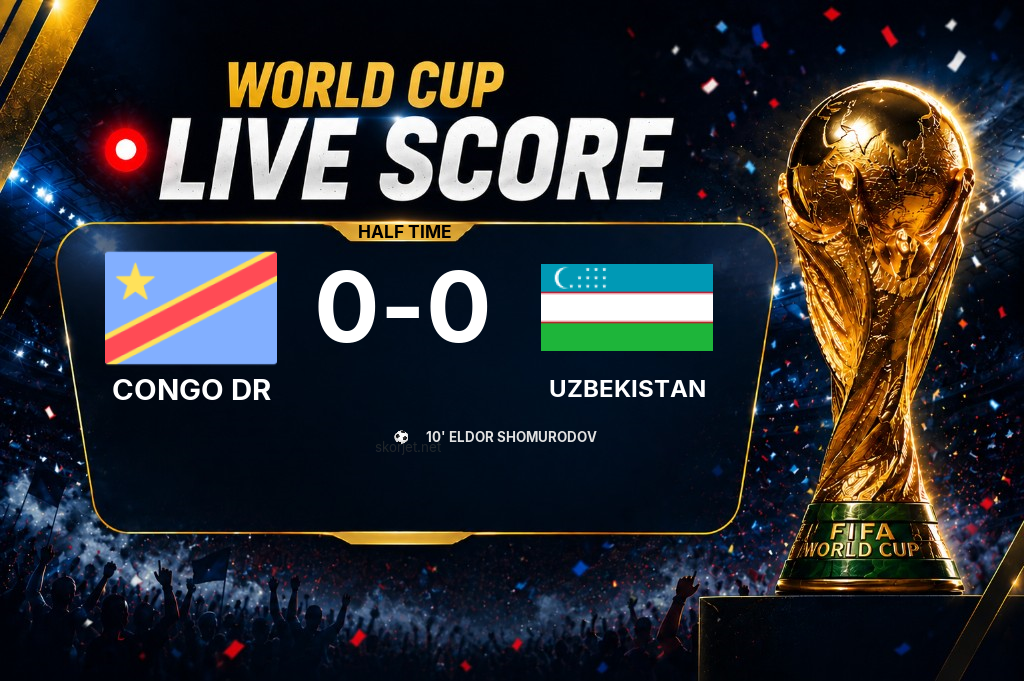 Congo DR vs Uzbekistan: first half ends 0-1