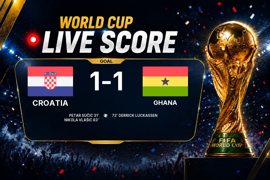 GOAL | Croatia 1-1 Ghana — Derrick Luckassen (73')