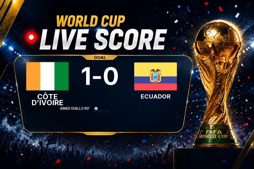 GOAL | Côte d'Ivoire 1-0 Ecuador — Amad Diallo (90')