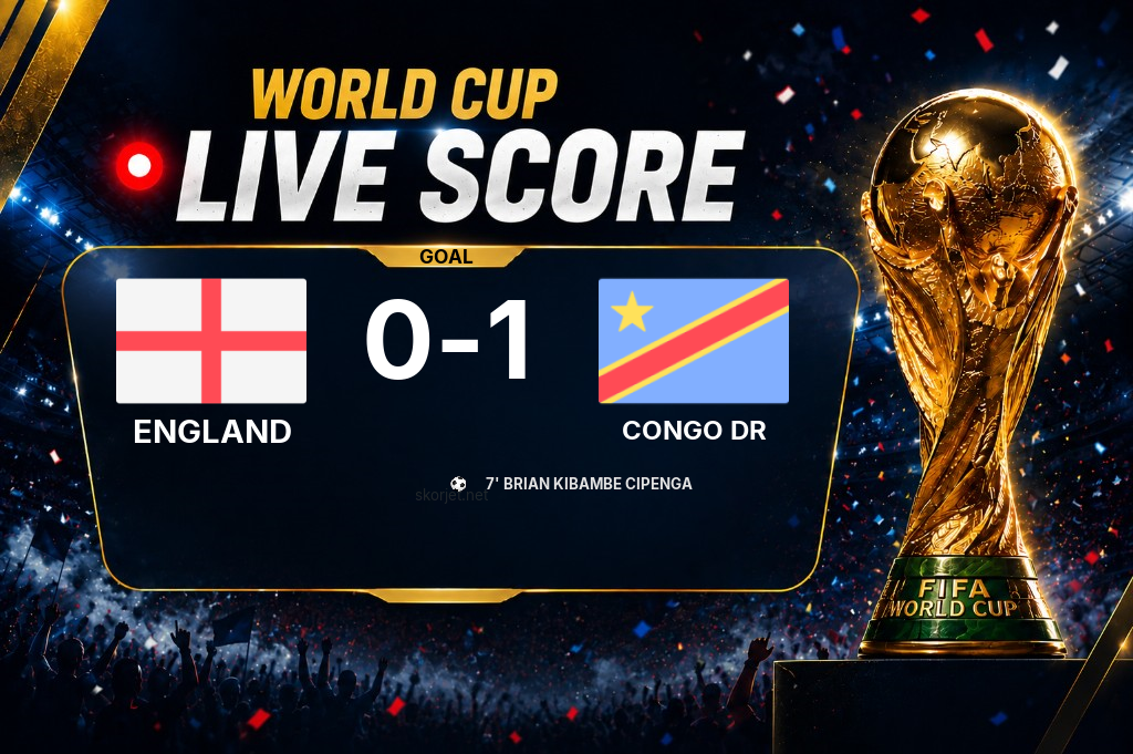 GOAL | England 0-1 Congo DR - Brian Kibambe Cipenga (7')