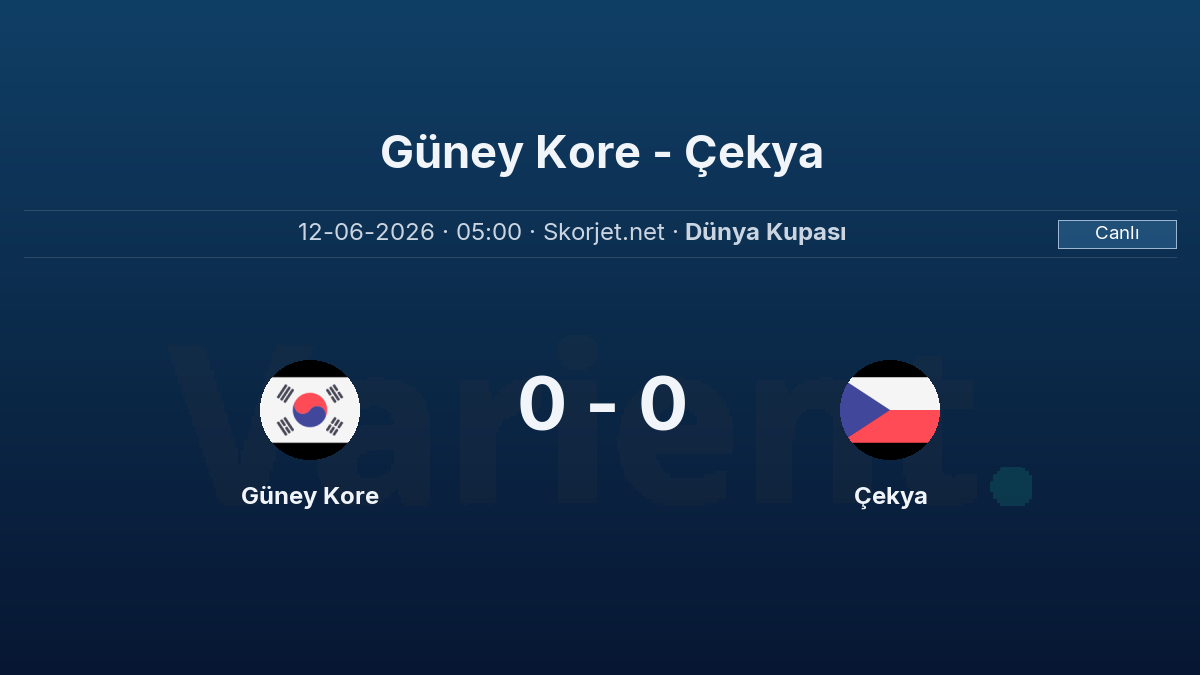 Dünya Kupası: Güney Kore – Çekya ilk yarı sonucu (0 - 0)
