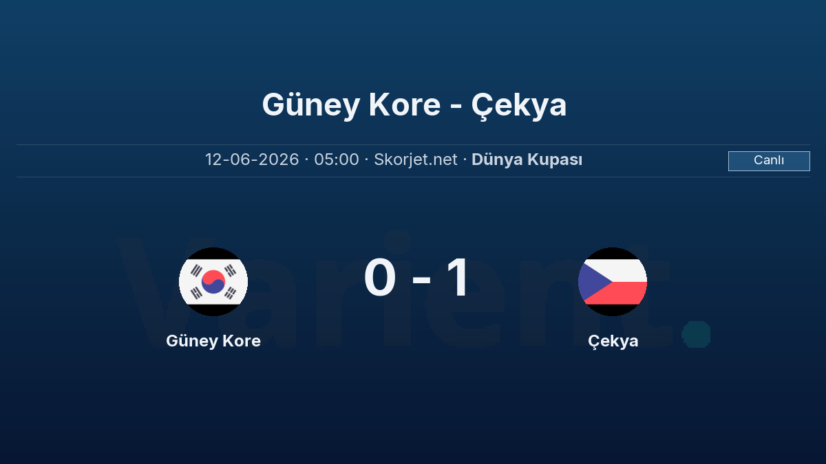 CANLI SKOR - Dünya Kupası: Güney Kore 0 - Çekya 1 (Maç devam ediyor)