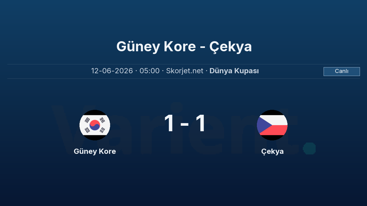 CANLI SKOR - Dünya Kupası: Güney Kore 1 - Çekya 1 (Maç devam ediyor)
