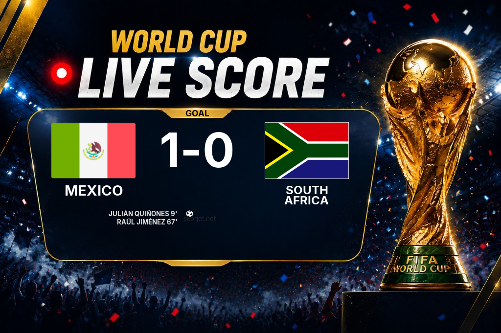 GOAL | Mexico 1-0 South Africa — Julián Quiñones (9')
