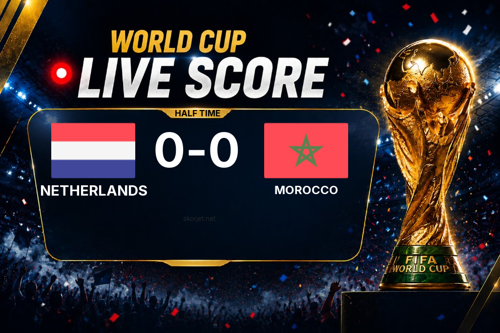 Netherlands vs Morocco: first half ends 0-0