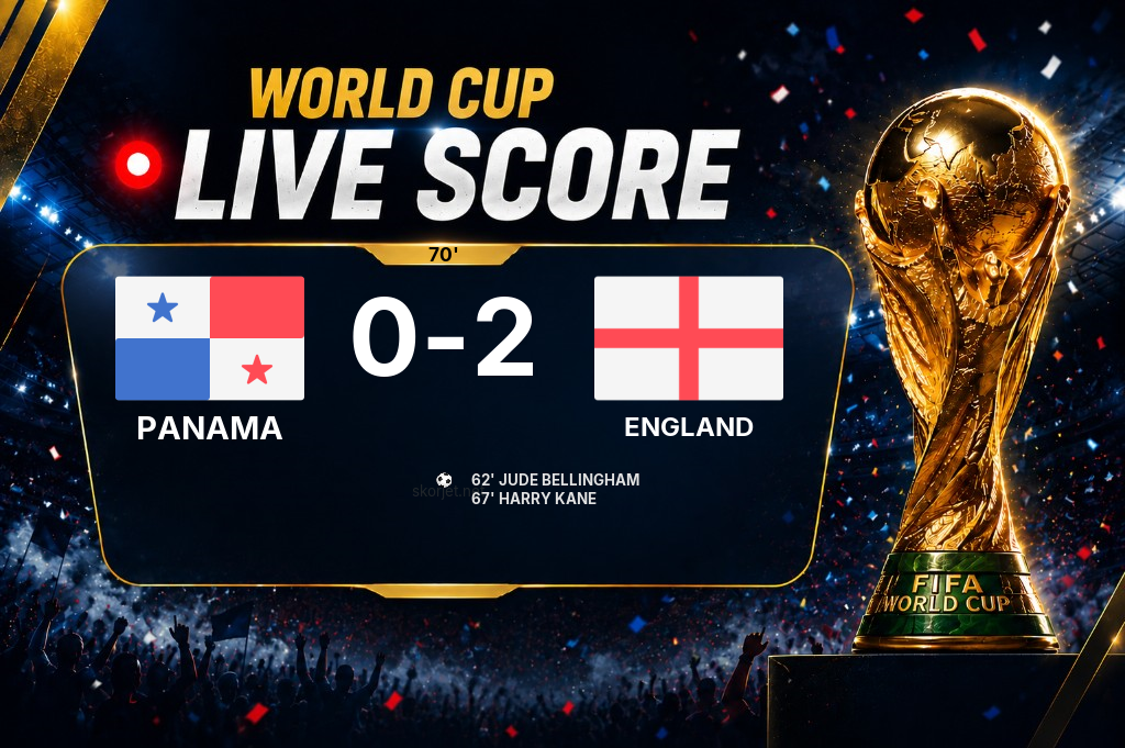 LIVE SCORE - World Cup: Panama 0 - 2 England (Match in progress)