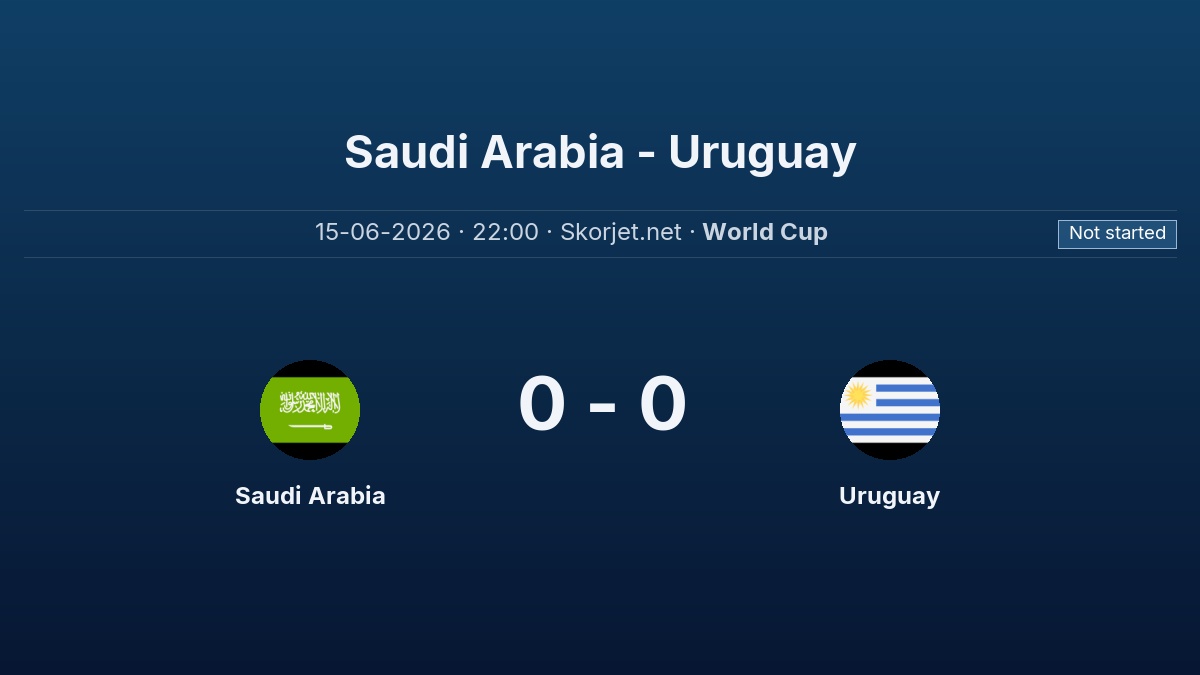 World Cup 2026: Saudi Arabia vs Uruguay — pre-match preview