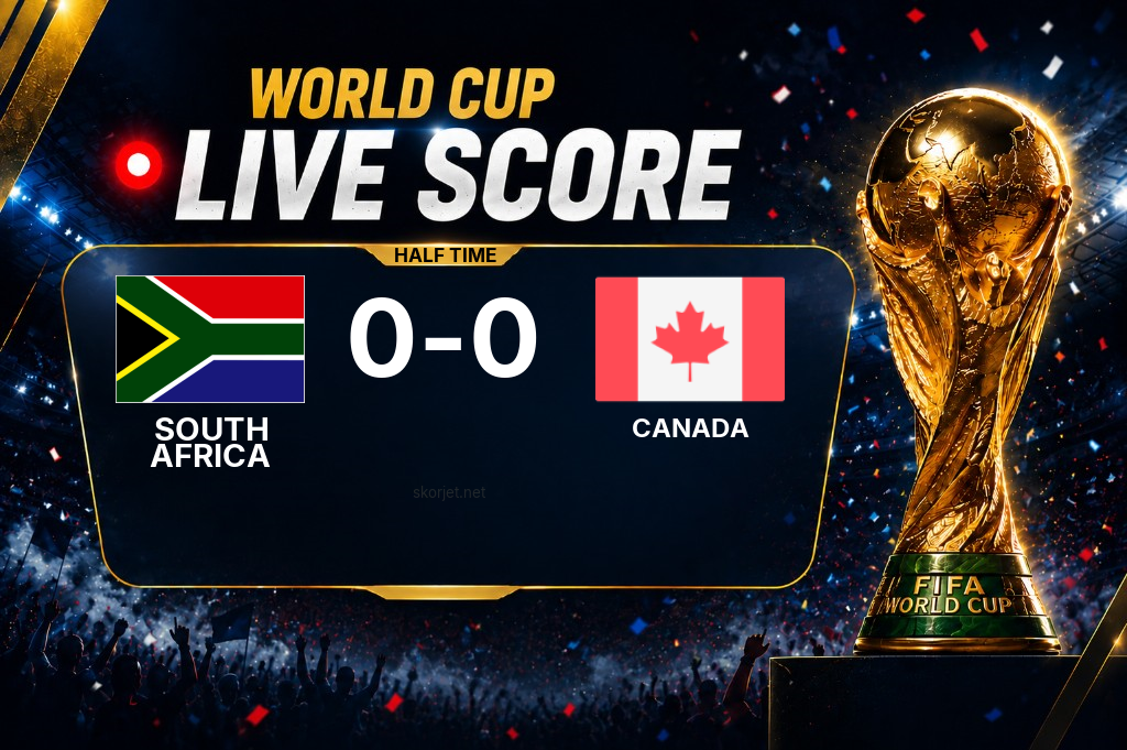 South Africa - Canada half-time score: 0-0