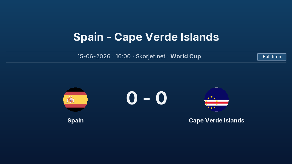 KICKOFF | Spain vs Cape Verde Islands