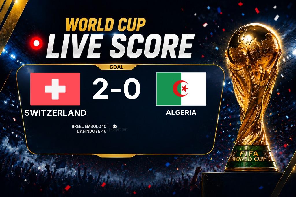 GOAL | Switzerland 2-0 Algeria - Dan Ndoye (46')