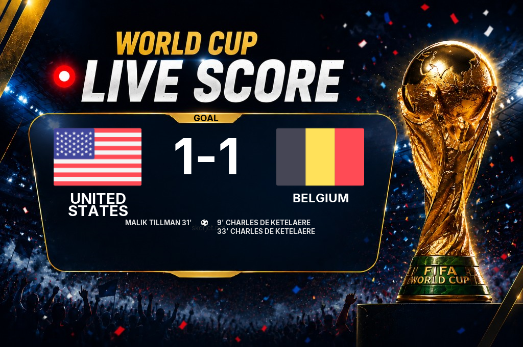 GOAL | United States 1-1 Belgium - Malik Tillman (31')