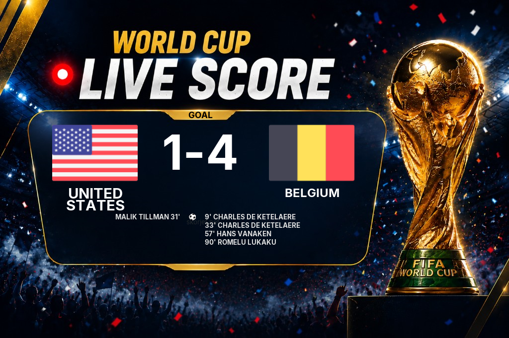 GOAL | United States 1-4 Belgium - Romelu Lukaku (90'+3)