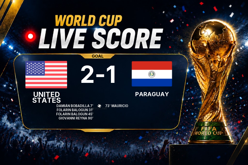 GOAL | United States 2-1 Paraguay — Folarin Balogun (45'+5)